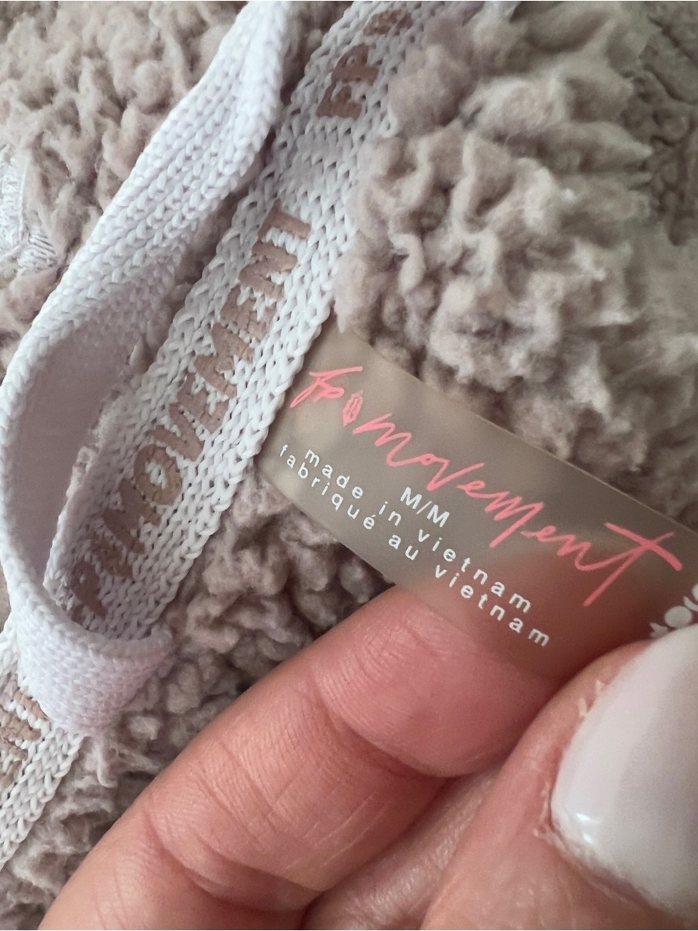 Free People Mountain High 1/2 Zip Fleece Pullover in Neutral Mauve - Picture 9 of 9